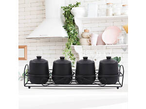 Набор для специй Maestro MR-20001-04-СS-BlaСk 5 предметов 200 мл черный