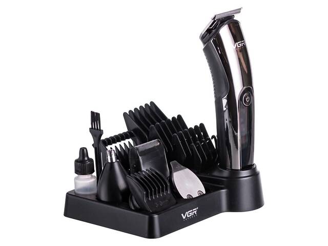 Набор для стрижки волос 5 в 1 машинка, триммер и бритва Vgr V-107 - Фото 2