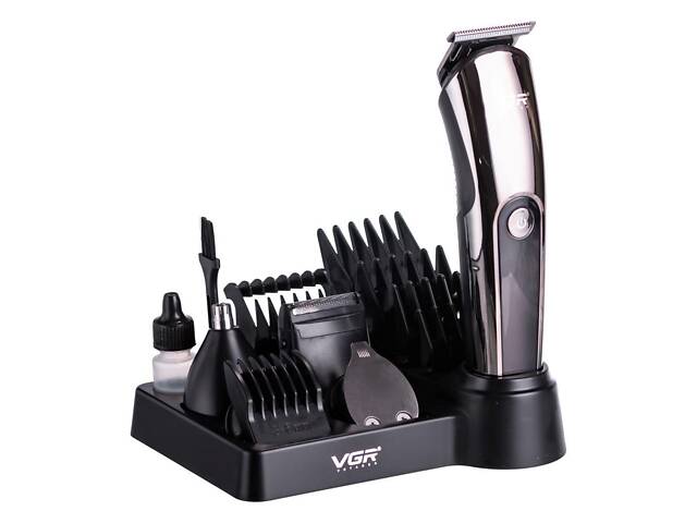 Набор для стрижки волос 5 в 1 машинка, триммер и бритва Vgr V-107 - Фото 6