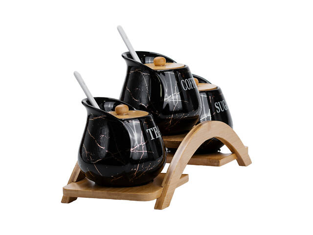 Набор для сыпучих продуктов фарфоровый 3 шт по 500 мл HP1244 - Фото 6