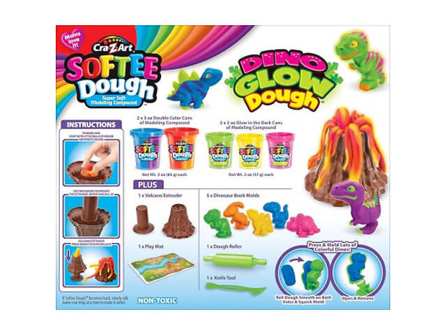 Набор для творчества Cra-Z-Art Динозаври, тісто для ліплення, з формами, набір 14 од (66603CRA) - Фото 8