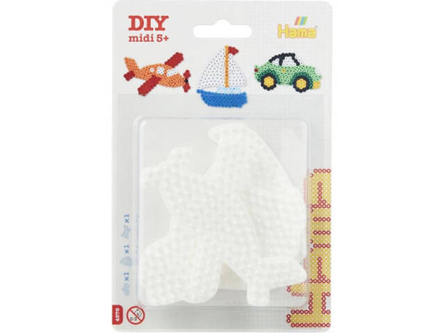 Набір для творчості Hama набір полів для термомозаїки (автомобіль, вітрильник, літак) (HM-4576) - Фото 1