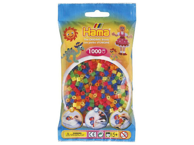 Набір для творчості Hama кольорових намистин 1000 шт термомозаїка (207-51) - Фото 1