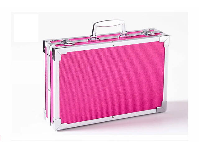 Набор для творчества и рисования в кейсе 145 предметов розовый LEWEIHUAN №1973 - Фото 3