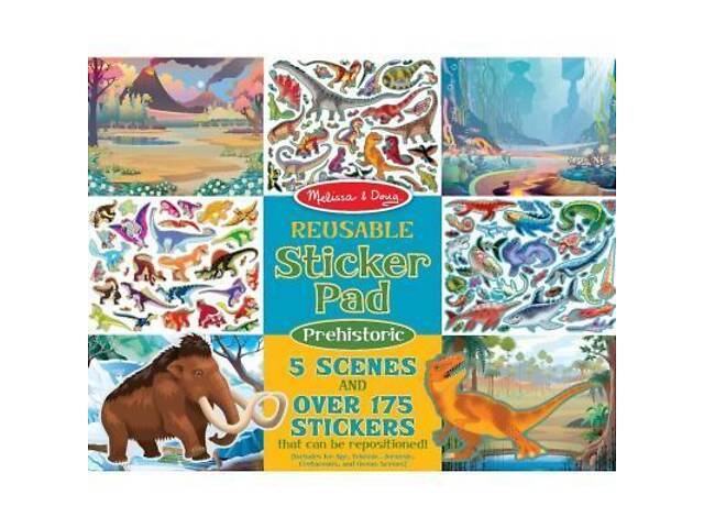 Набір для творчості Melissa&Doug Набір багаторазових наклейок Доісторичний світ (MD9341) - Фото 1