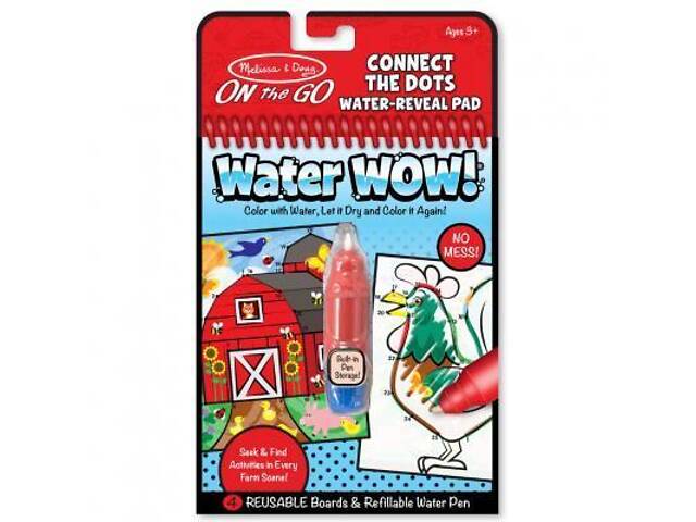 Набір для творчості Melissa&Doug Чарівне водне розфарбовування Ферма по точках (MD9485) - Фото 1