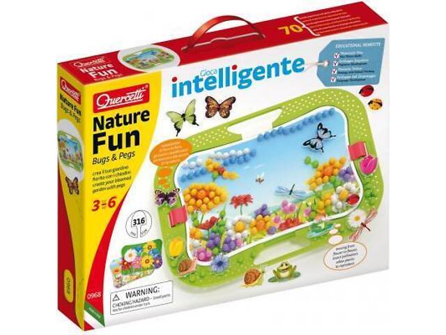 Набір для творчості Quercetti Мозаїка 300 фішек 16 фігурок дошка 28 х 20 см (0968-Q) - Фото 1