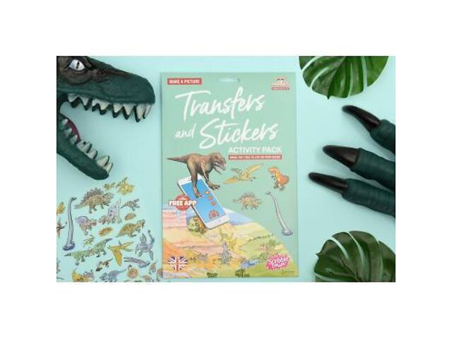 Набір для творчості Scribble down Набір перевідних наклейок з онлайн додатком Динозаври (SD/22) - Фото 7