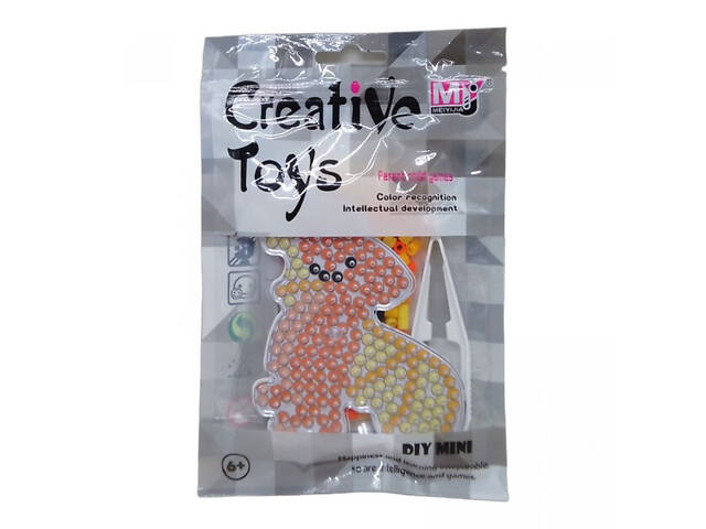 Набор для творчества Термомозаика Creative Toys Динозавр Птеранодон бусины пинцет термобумага 12,5x19x2 см - Фото NaN