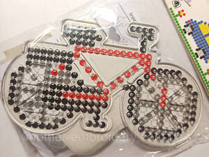 Набір для творчості Термомозаїка Велосипед кольорові намистини 5 мм пінцет термопапір