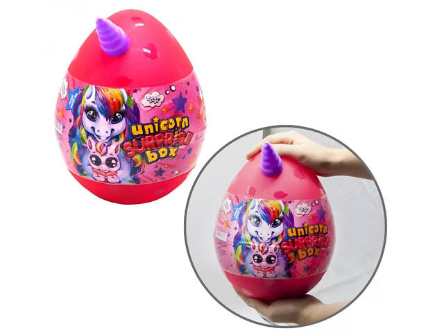 Набор для творчества в яйце 'Unicorn Surprise Box' USB-01-01U для девочки Розовый - Фото 1