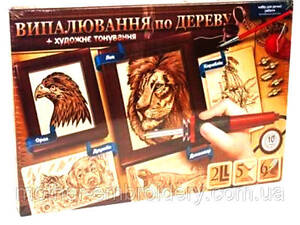 Набор для творчества Выжигание по дереву и художественное тонирование 4х25х37 Danko Toys WD-01 на украинском