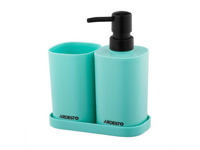 Набір для ванної кімнати Ardesto Vigor 3 предмета Голубий 380 мл (ARHB3106TB) - Фото 1