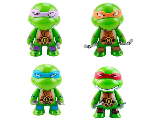 Набор фигурок 4в1 Черепашки ниндзя с аксессуарами, 7 см - TMNT - Фото 1