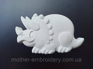 Набор фигурок из гипса 'Трицератопс ' динозавры, гипсовые фигурки для раскрашивания,статуэтки декор,