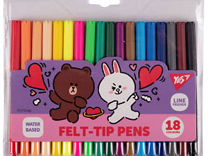 Набір фломастерів YES Line Friends 650551 18 кольорів