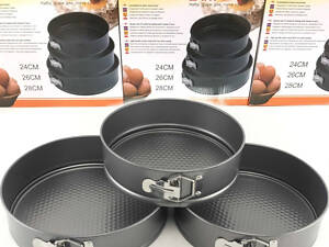 Набір форм для випічки круглі роз'ємні 24/26/28 см 3 штуки A-PLUS 0037