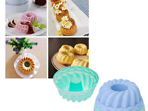 Набір форм силіконових для випікання кексів, мафінів, мінітортиків 6 шт Мікс