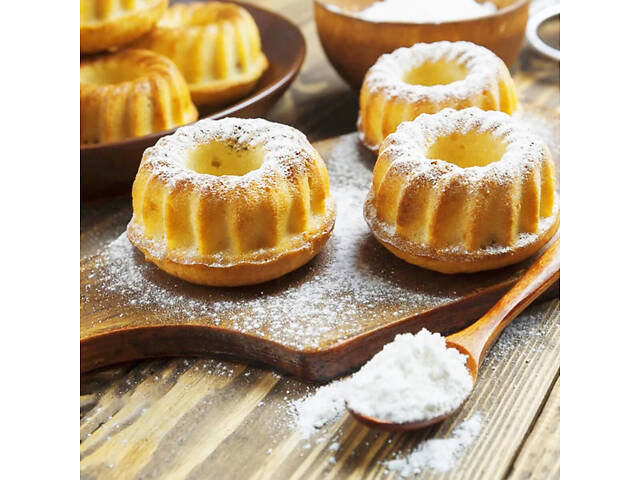 Набір форм силіконових для випікання кексів, мафінів, мінітортиків 6 шт Мікс - Фото 6