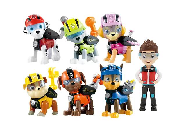 Набір фігурок Щенячий патруль RESTEQ — 7 героїв з мультфільму PAW Patrol, рухомі частини, інтерактивні елементи - Фото 5