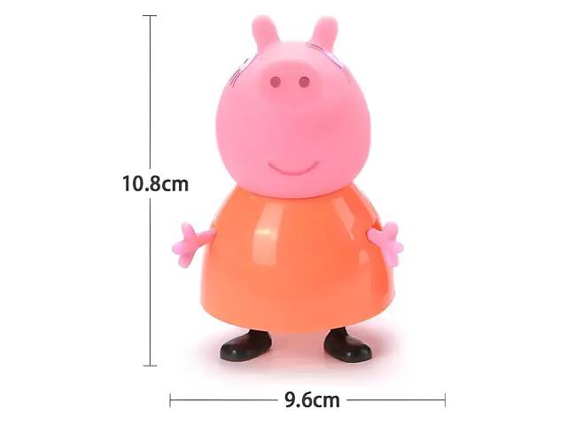 Набір фігурок Свинка Пеппа RESTEQ, іграшки Peppa Pig, фігурки Свинка Пеппа і сім'я, ігрові фігурки для дітей - Фото 3