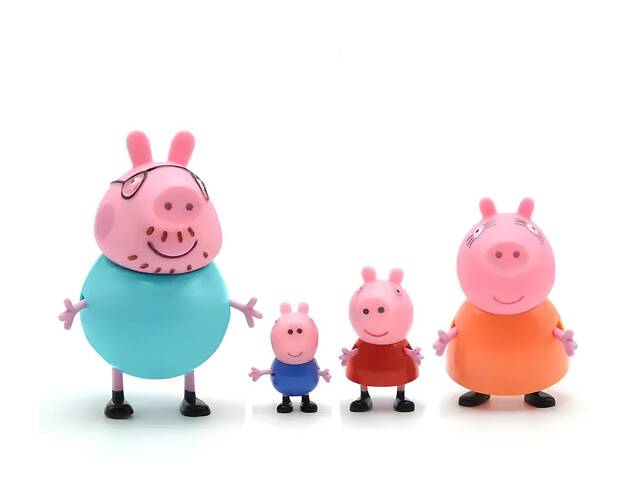 Набір фігурок Свинка Пеппа RESTEQ, іграшки Peppa Pig, фігурки Свинка Пеппа і сім'я, ігрові фігурки для дітей - Фото 5