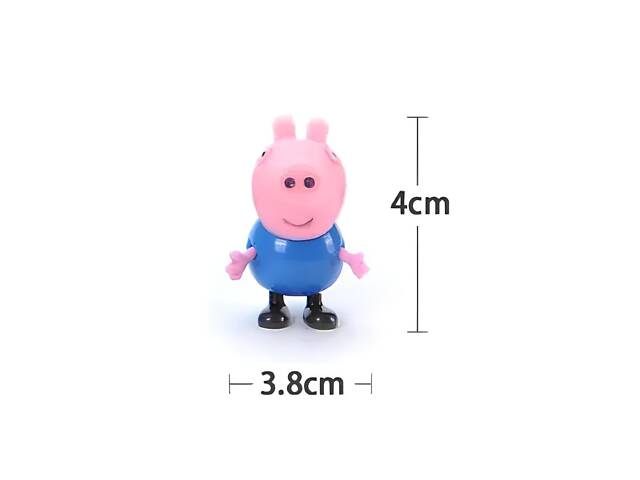 Набір фігурок Свинка Пеппа RESTEQ, іграшки Peppa Pig, фігурки Свинка Пеппа і сім'я, ігрові фігурки для дітей - Фото 6