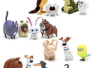 Набір фігурок Таємне життя домашніх тварин RESTEQ, Ігрові фігурки з мультфільму Таємне життя свійських тварин 14 шт, Іграшки The