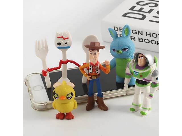 Набір фігурок Історія іграшок 4, Ігрові фігурки з мультфільму Toy Story 7 шт, Іграшка Вуді, Базз Лайтер, Джессі, Форкі. - Фото 2