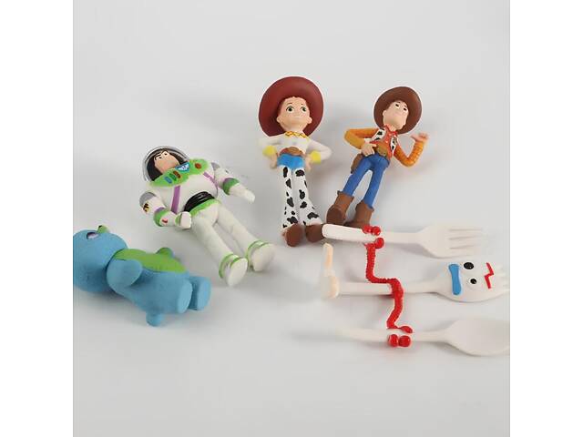 Набір фігурок Історія іграшок 4, Ігрові фігурки з мультфільму Toy Story 7 шт, Іграшка Вуді, Базз Лайтер, Джессі, Форкі. - Фото 4