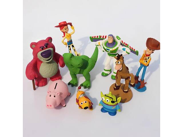 Набір фігурок Історія іграшок RESTEQ 9 шт, Ігрові фігурки із мультфільму Toy Story, Іграшка Toy Story - Фото 1