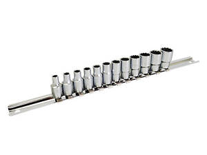 Набор головок на планке 12-гранные 1/4' 12ед. 4-13мм TOPTUL GAAQ0801U-12