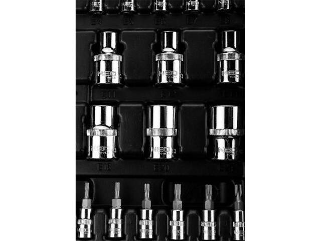 Набор головок Neo Tools 110шт, 1/2', 1/4', CrV, кейс (10-066) - Фото 2