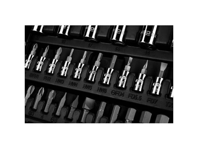 Набор головок Neo Tools 110шт, 1/2', 1/4', CrV, кейс (10-066) - Фото 3
