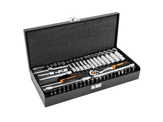 Набір головок Neo Tools 63шт, 1/4', CrV, металевий кейс (10-008) - Фото 8