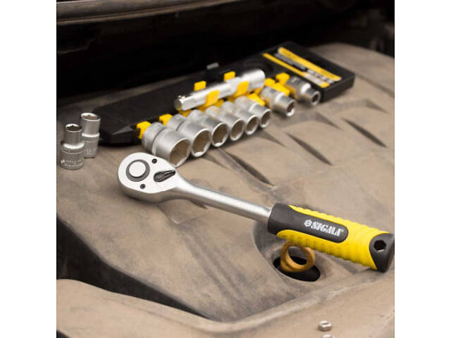 Набір головок Sigma 1/2' з набором насадок та подовжувачем 12шт CrV mid (6003701) - Фото 6