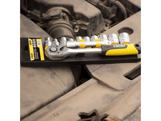 Набір головок Sigma 1/2' з набором насадок та подовжувачем 12шт CrV mid (6003701) - Фото 7