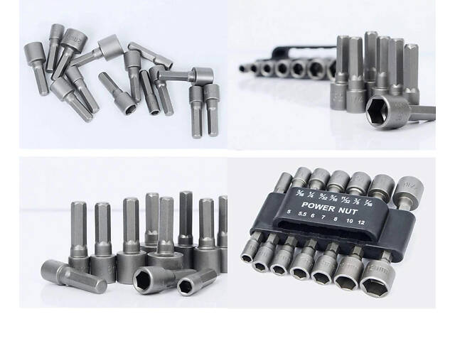 Набір головок торцевих ключів біт для шурупокрута 14 штук ANENG No2070 - Фото 4