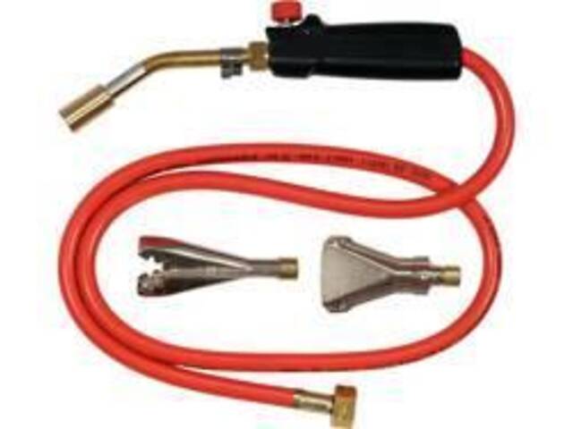 Набір пальник газовий 360мм 4кВт 3 сопла паяльник шланг 1,5м YATO YT-36730 - Фото 1