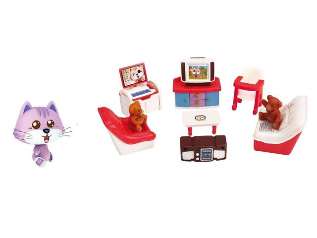 Набор игрушечная комната с мебелью из набора Нappy Family MR. MANX HY-067A в кор. 41.0-24.5-5.5 см - Фото 2