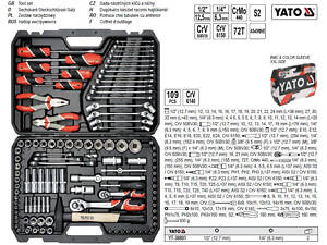 Набор инструмента YATO головок торцевых 1/4'' 1/2'' 109 штук YT-38891