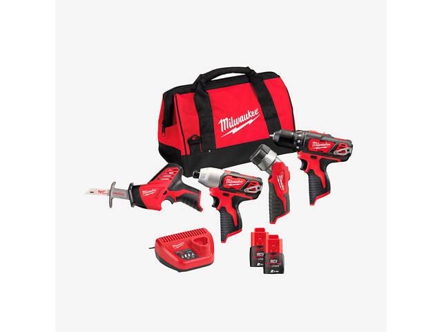 Набор инструментов аккумуляторных MILWAUKEE, M12 BPP4A-202B - Фото 1