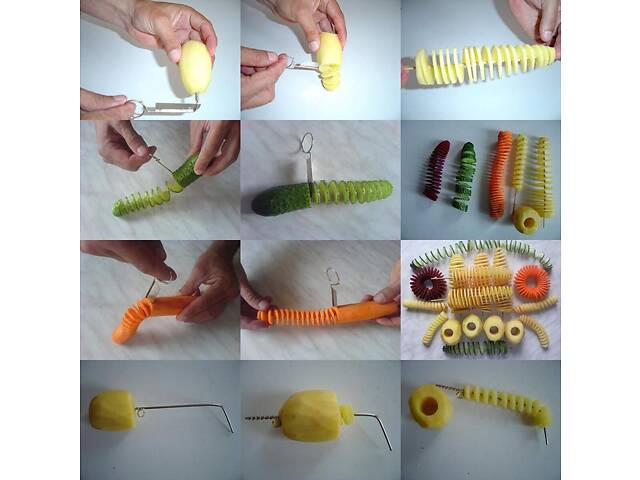 Набор из 2 ножей для карвинга декора овощей и фруктов и фаршировки - Фото 4