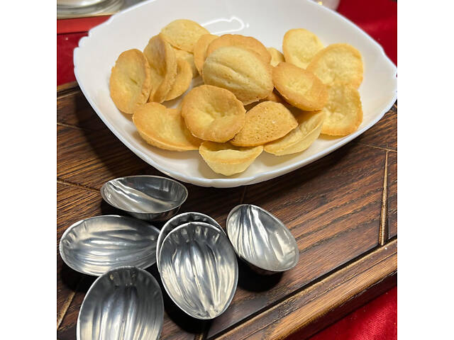 Набір з 40 металевих порційних формочок для випічки печива Горішки з ребристою поверхнею - Фото 9