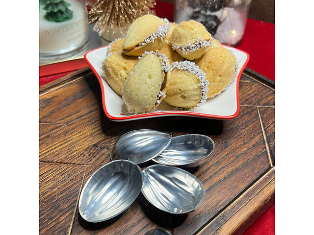 Набір з 40 металевих порційних формочок для випічки печива Горішки з ребристою поверхнею - Фото 10