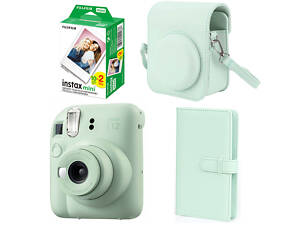 Набір камера Fujifilm Instax Mini 12/Фотопапір 20 шт/Чохол/Фотоальбом 108 фото Зелений (2310363465)