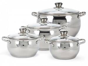 Набір каструль Edenberg EB-1115 8 предметів сріблястий
