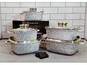 Набір каструль Edenberg EB-3987 12 сірий предметів