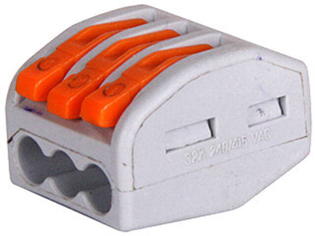 Набір клем 0,08-2,5мм.кв 32А 1⇒2 сполучна одинарна 22,3х17,5х14,5мм (5шт) [p0660005] e.lc.pro.pl.3 E.NEXT - Фото 2