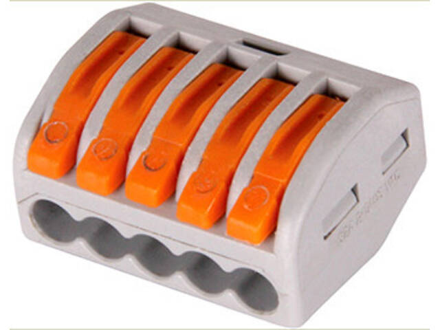 Набір клем 0,08-2,5мм.кв 32А 1⇒4 сполучна одинарна 22,3х26,5х14,5мм (5шт) [p0660006] e.lc.pro.pl.5 E.NEXT - Фото 2